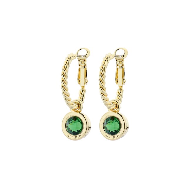 Goudkleurige Simply Chic Fern Green Creolen  83068 Goudkleurige Simply Chic Fern Green Creolen  83068