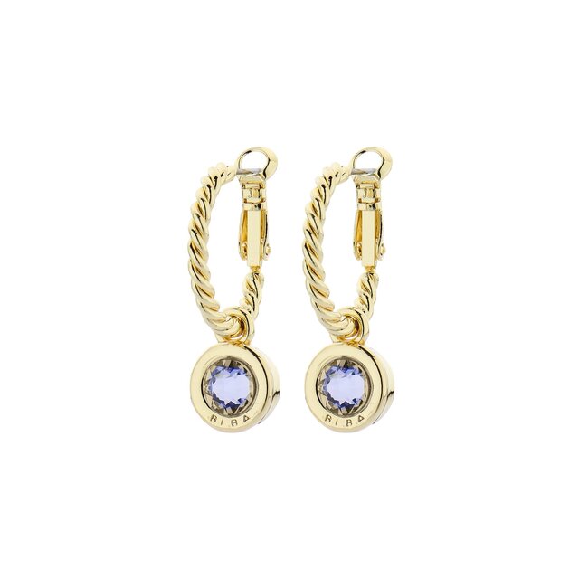 Goudkleurige Simply Chic Lavender Creolen  83068 Goudkleurige Simply Chic Lavender Creolen  83068