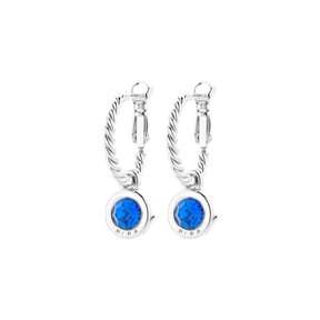 Zilverkleurige Simply Chic Creolen Capri Blue 83069
