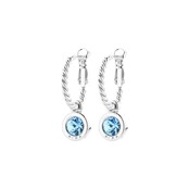 Zilverkleurige Simply Chic Creolen Aquamarine 83069 Zilverkleurige Simply Chic Creolen Aquamarine 83069