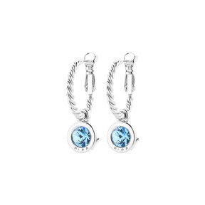 Zilverkleurige Simply Chic Creolen Aquamarine 83069