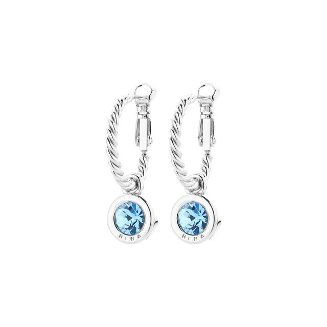 Zilverkleurige Simply Chic Creolen Aquamarine 83069 Zilverkleurige Simply Chic Creolen Aquamarine 83069