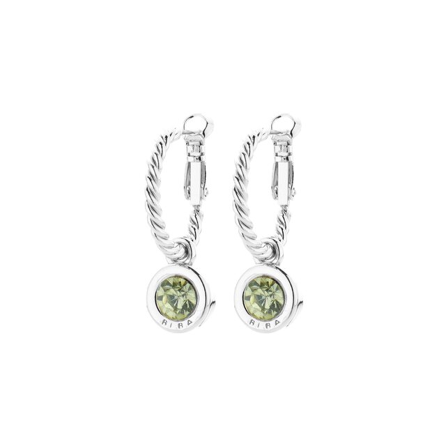 Zilverkleurige Simply Chic Creolen  Citrine 83069 Zilverkleurige Simply Chic Creolen  Citrine 83069