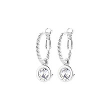 Zilverkleurige Simply Chic Creolen Crystal 83069