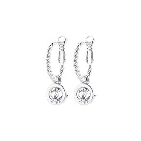 Zilverkleurige Simply Chic Creolen Crystal 83069