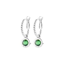 Zilverkleurige Simply Chic Creolen Fern Green 83069