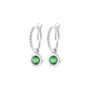 Zilverkleurige Simply Chic Creolen Fern Green 83069