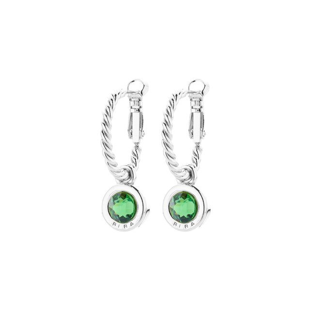 Zilverkleurige Simply Chic Creolen Fern Green 83069 Zilverkleurige Simply Chic Creolen Fern Green 83069