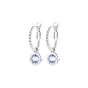 Zilverkleurige Simply Chic Creolen Lavender 83069 Zilverkleurige Simply Chic Creolen Lavender 83069