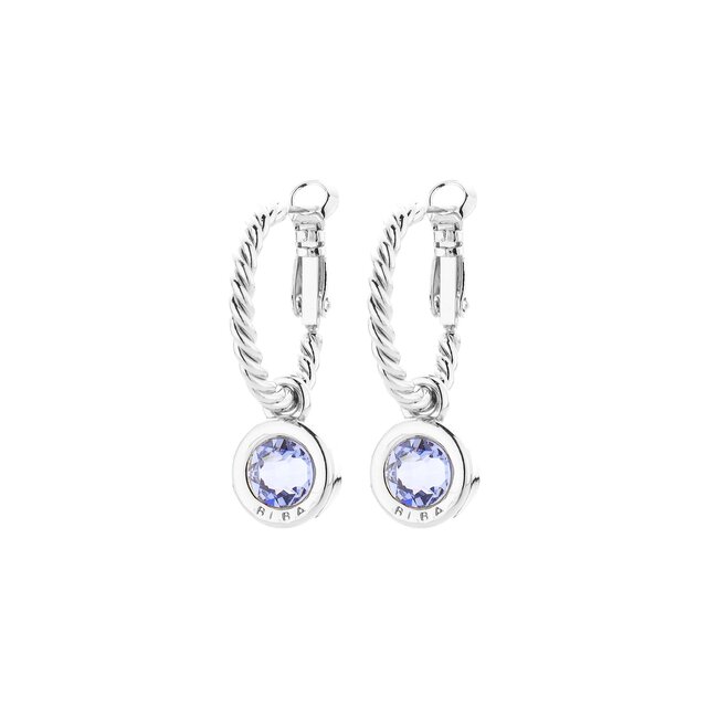 Zilverkleurige Simply Chic Creolen Lavender 83069 Zilverkleurige Simply Chic Creolen Lavender 83069