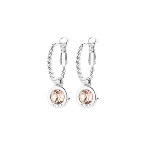 Zilverkleurige Simply Chic Creolen Lt.Peach 83069