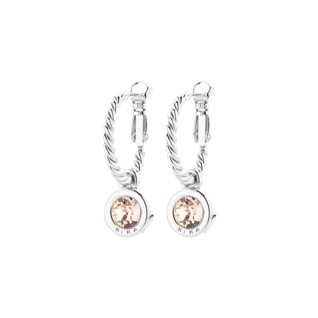 Zilverkleurige Simply Chic Creolen Lt.Peach 83069