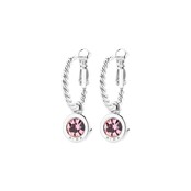 Zilverkleurige Simply Chic Creolen Lt.Rose 83069 Zilverkleurige Simply Chic Creolen Lt.Rose 83069