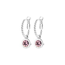 Zilverkleurige Simply Chic Creolen Lt.Rose 83069