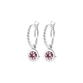 Zilverkleurige Simply Chic Creolen Lt.Rose 83069