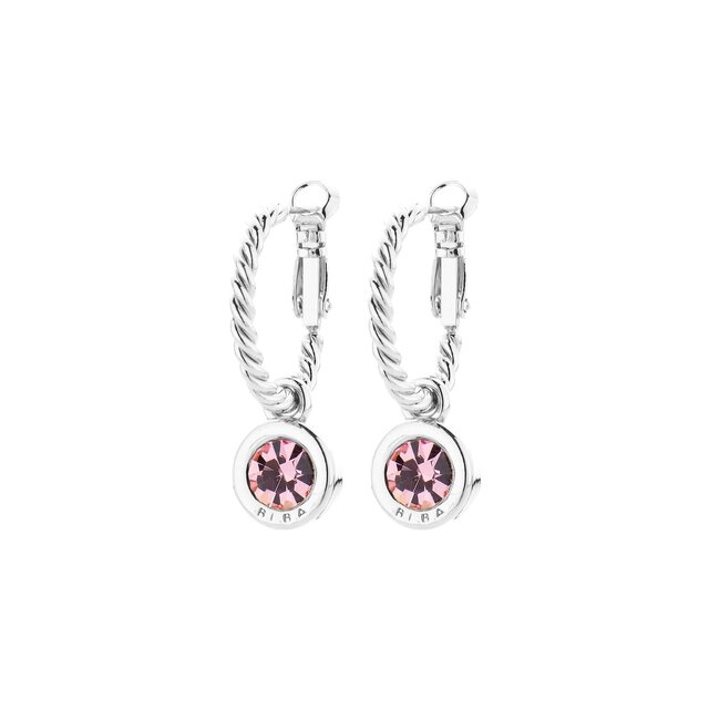 Zilverkleurige Simply Chic Creolen Lt.Rose 83069 Zilverkleurige Simply Chic Creolen Lt.Rose 83069