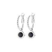 Zilverkleurige Simply Chic Creolen Jet 83069