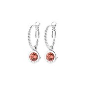 Zilverkleurige Simply Chic Creolen Padparadscha 83069