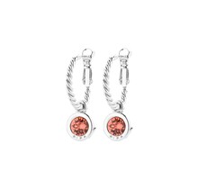 Zilverkleurige Simply Chic Creolen Padparadscha 83069