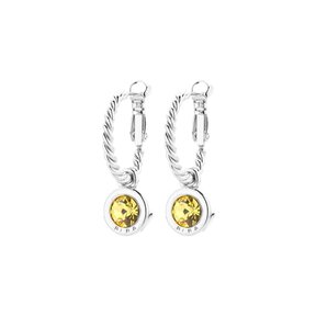 Zilverkleurige Simply Chic Topaz Creolen  83069