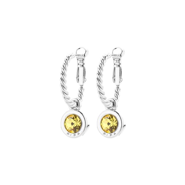 Zilverkleurige Simply Chic Topaz Creolen  83069 Zilverkleurige Simply Chic Topaz Creolen  83069