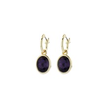 City Fashion Hoops Purple Velvet 82925