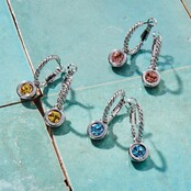 Zilverkleurige Simply Chic Creolen Fuchsia 83069 Zilverkleurige Simply Chic Creolen Fuchsia 83069