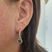 Zilverkleurige Simply Chic Black Diamond Creolen  83069 Zilverkleurige Simply Chic Black Diamond Creolen  83069