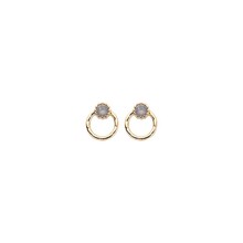 Basis Oorbellen Light Grey Opal 82340