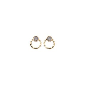 Basis Oorbellen Light Grey Opal 82340