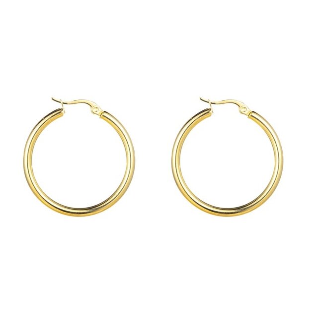 Go Dutch Label 30x3mm Hoop Oorbellen E1307-30-2