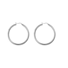 Hoop Oorbellen 30mm Zilver E1307-30-1