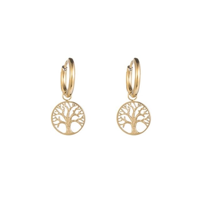 Go Dutch Label Tree Of Life Hoop Oorbellen E1416-2