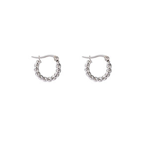 Twisted Oorbellen Zilver E2905-1