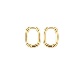 Oval Hoop  Oorbellen E1095-2 Goud