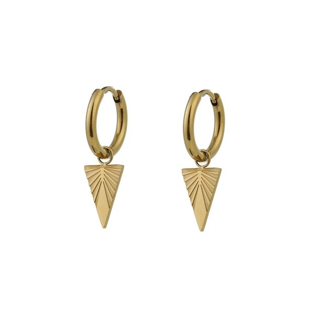 Go Dutch Label Triangle Hoop Oorbellen E0897-2 Go Dutch Label Triangle Hoop Oorbellen E0897-2