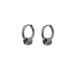 4Rings Hoop Oorbellen Zilver E0884-1