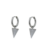 Triangle Hoop Oorbellen Zilver E0897-1