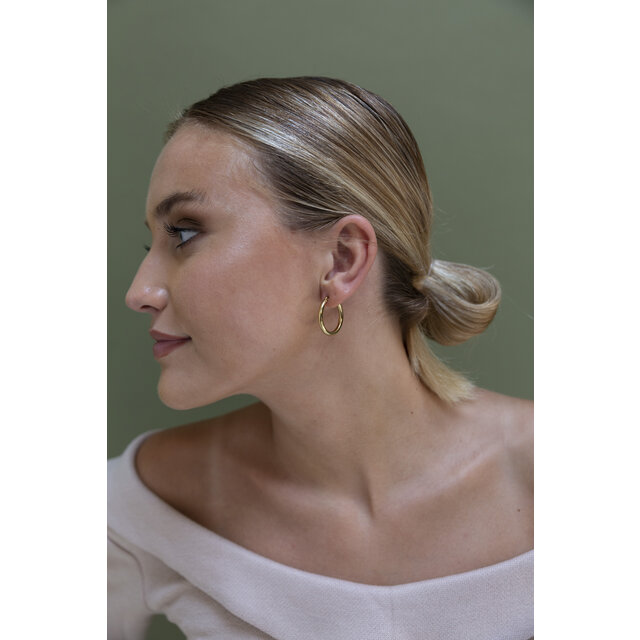 Go Dutch Label 20x3 mm HoopOorbellen E1307-20-2 Go Dutch Label 20x3 mm HoopOorbellen E1307-20-2