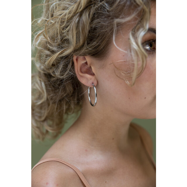 Go Dutch Label 30x3mm Hoop Oorbellen E1307-30-1