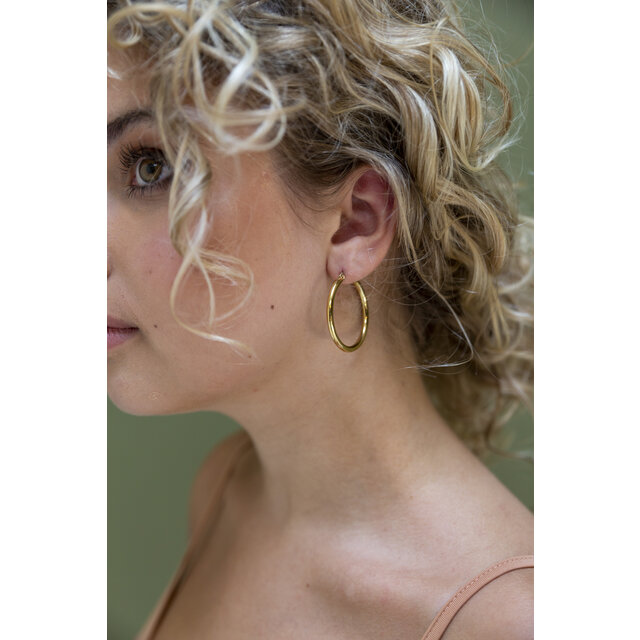 Go Dutch Label 30x3mm Hoop Oorbellen E1307-30-2