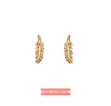 E3343-2 Feather Stud - 14K