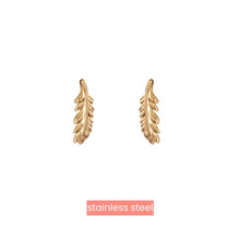 Feather Stud Oorbellen Goud E3343-2