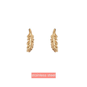 Feather Stud Oorbellen Goud E3343-2