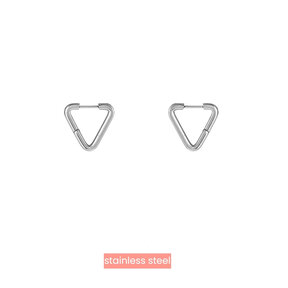 Triangle Ring Big Oorbellen Zilver E3907-1