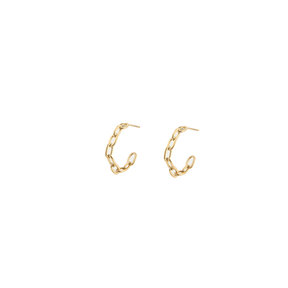 Chain Hoop Oorbellen Goud E0460-2