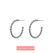 Ballon Hoop L Oorbellen Zilver E0796-1