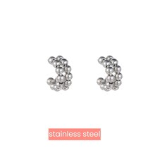 Balls Hoop Oorbellen Zilver E1278-1