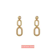 Double Drop Earring Goud E3765-2