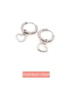 Fine Hearts Hoop Oorbellen Zilver E4949-1